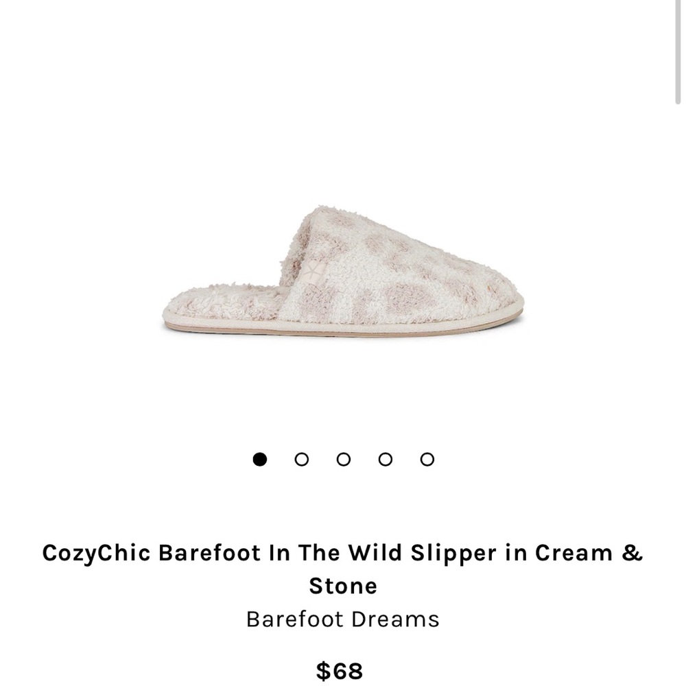 Barefoot Dreams Slippers NWT in Cream & Stone